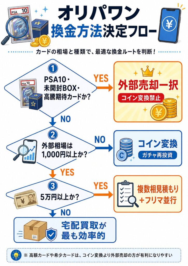オリパワン換金方法