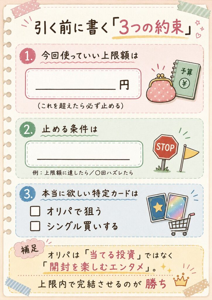 「遊ぶ前に決める3つのこと」記入式ミニワークシート